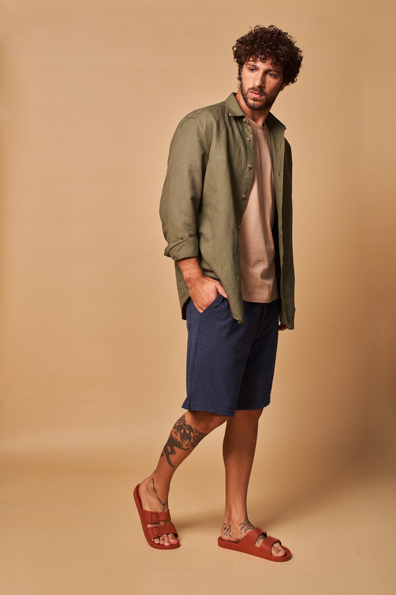 Bermuda Algodão Reciclado Rino Marinho