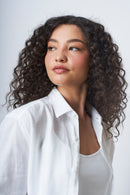 Camisa 100% Linho Lisa Branca ML