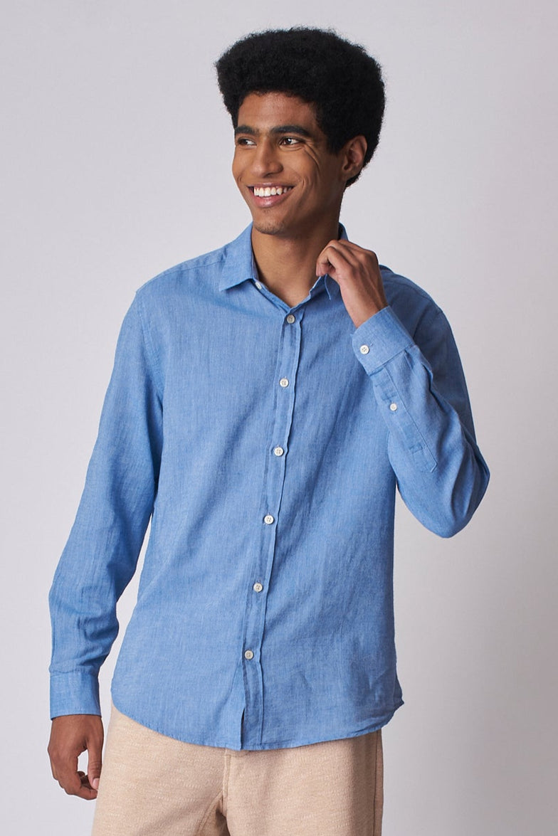 Camisa Algodão Diferenciado Frevo Azul ML