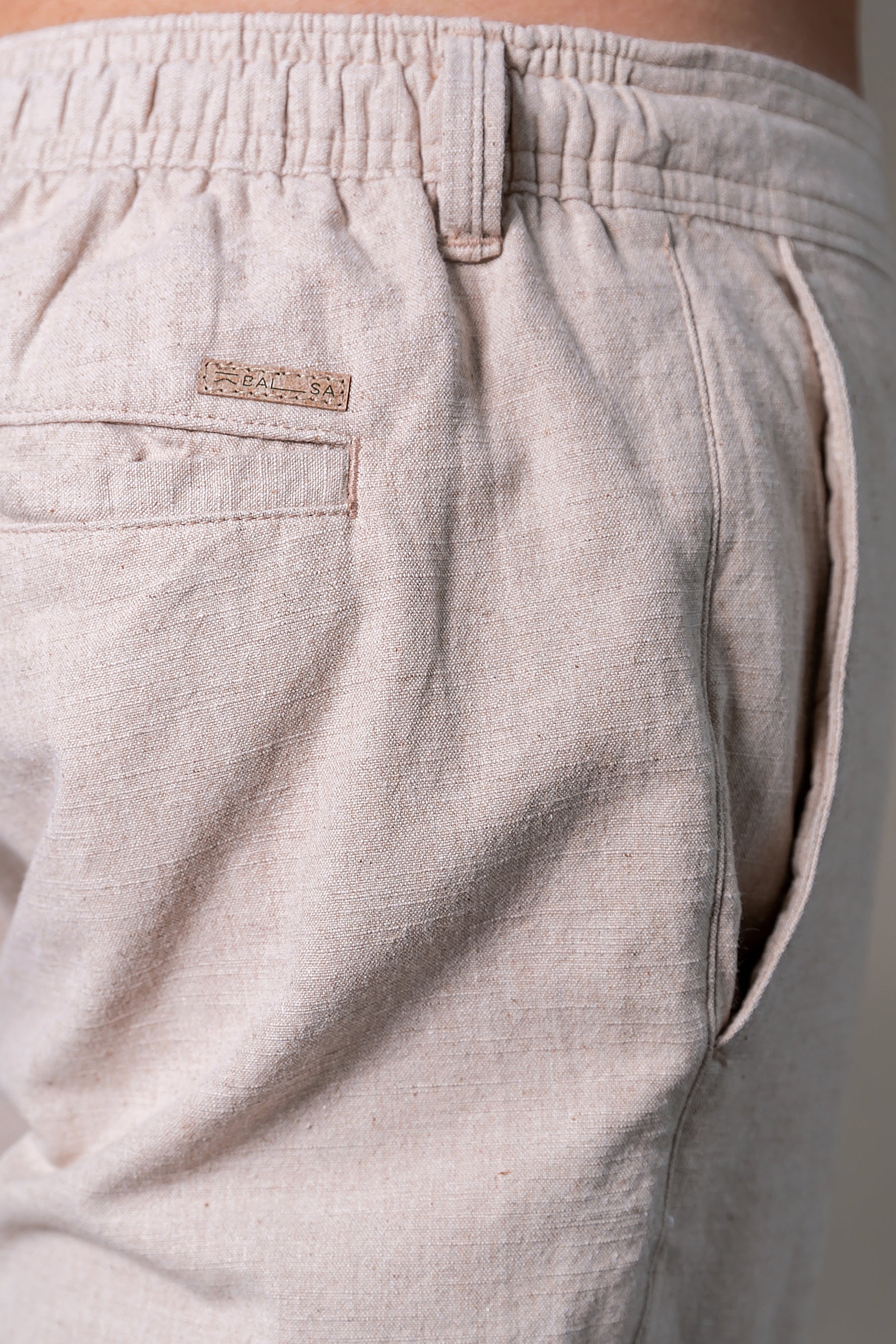 Bermuda Elástico Algodão Natural