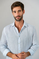 Camisa 100% Linho Amalfi Listra Nuvem ML