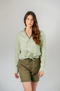 Camisa 100% Linho Verde Claro ML