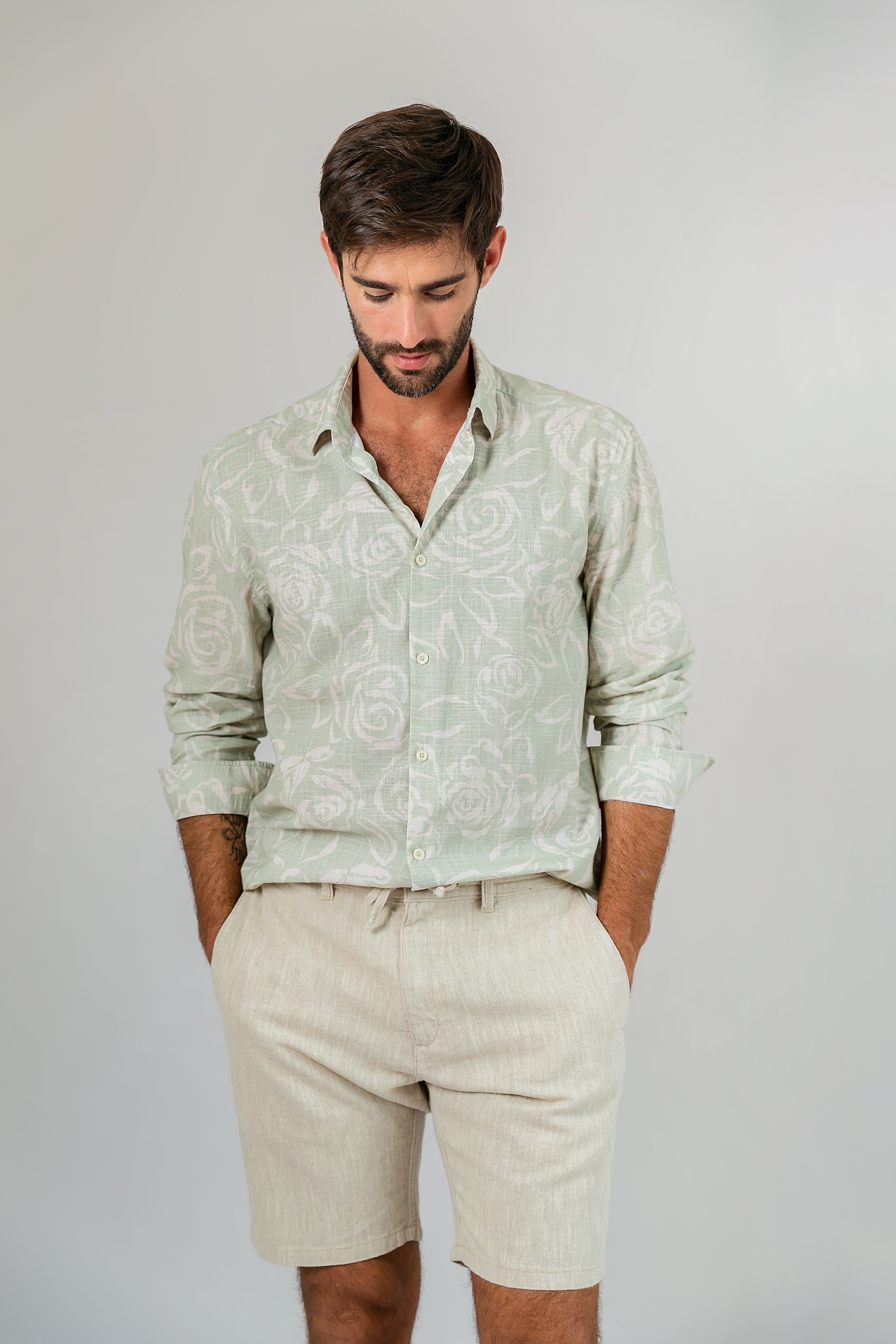 Camisa Algodão Floreando ML