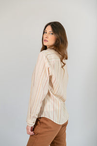 Camisa Algodão Diferenciado Tenue Listra ML