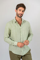 Camisa 100% Linho Verde Claro ML