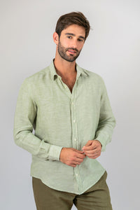 Camisa 100% Linho Verde Claro ML