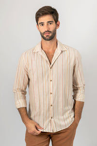 Camisa Algodão Diferenciado Tenue Listra ML