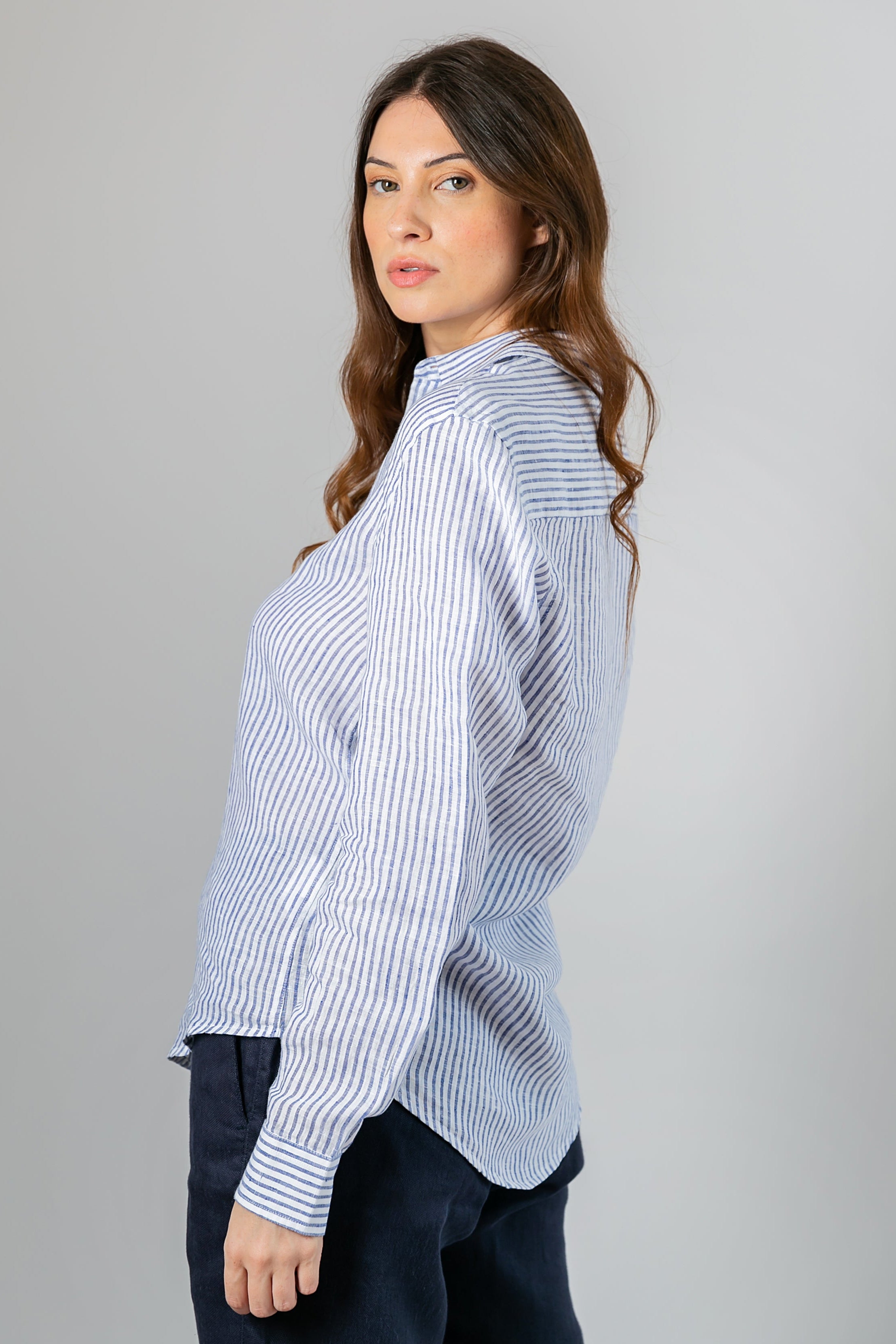 Camisa 100% Linho Amalfi Azul Marinho II ML