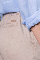 Bermuda Elástico Algodão Natural