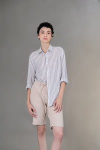 Camisa 100% Linho Amalfi Listra Grafite ML