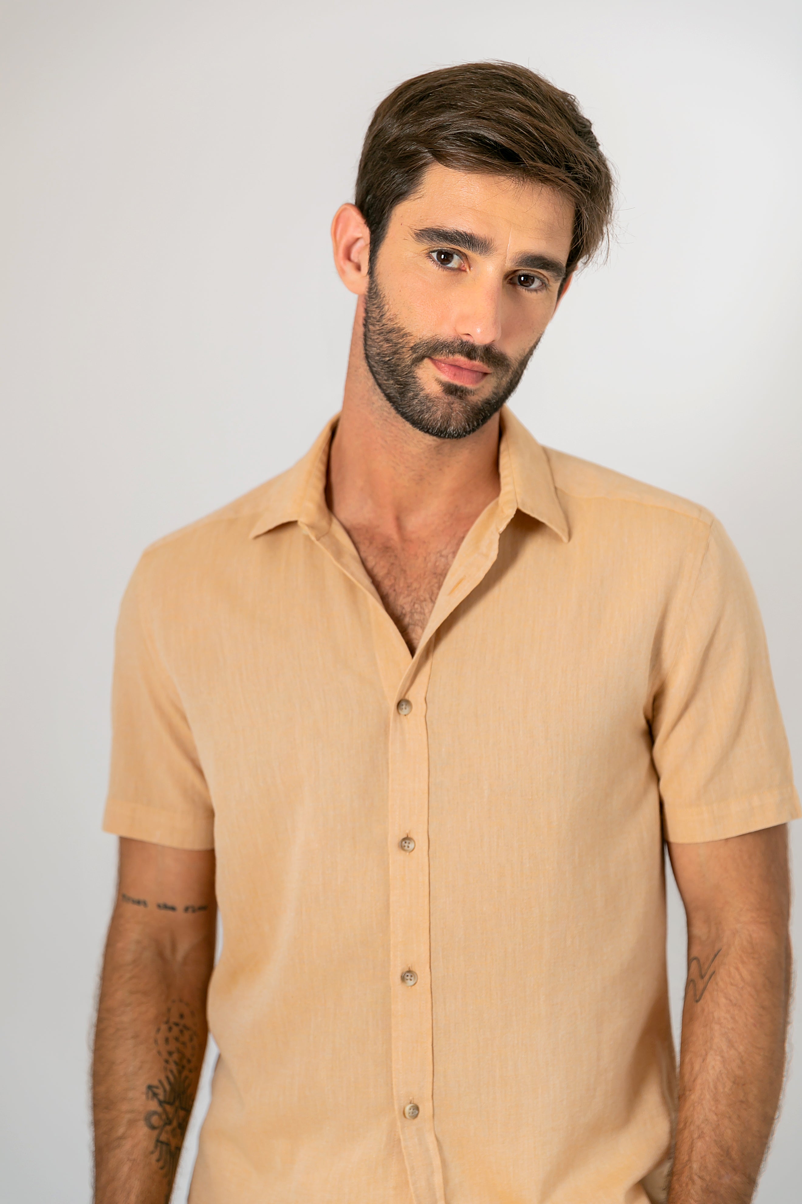 Camisa Algodão Diferenciado Frevo Ocre MC