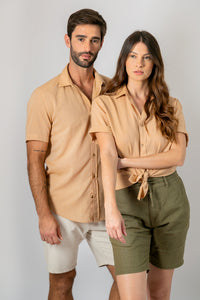 Camisa Algodão Diferenciado Frevo Ocre MC