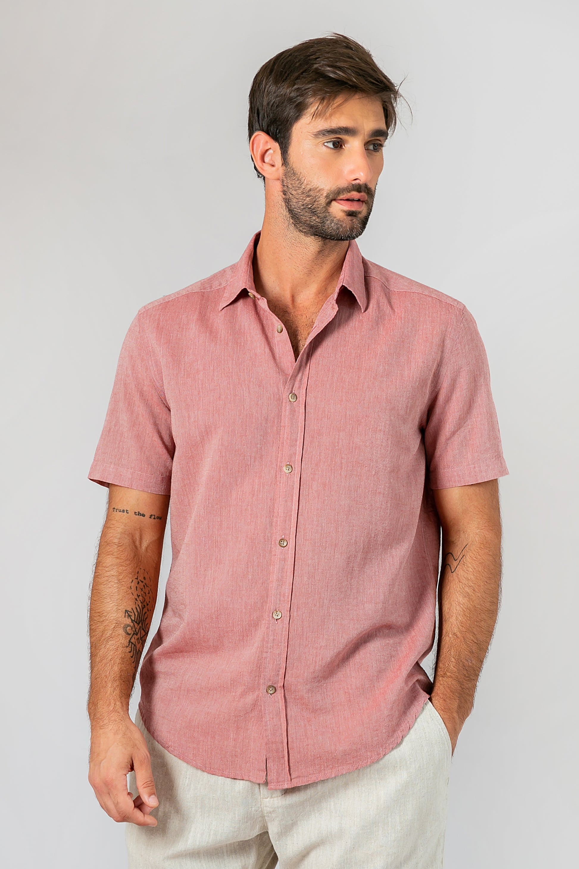 Camisa Algodão Diferenciado Vermelha MC