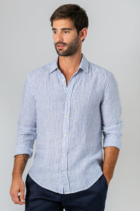 Camisa 100% Linho Amalfi Azul Marinho II ML