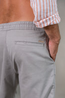 Bermuda Elástico Algodão-Pet Chumbo