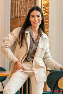 Overshirt Linho Viscose Cru