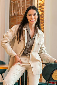 Overshirt Linho Viscose Cru