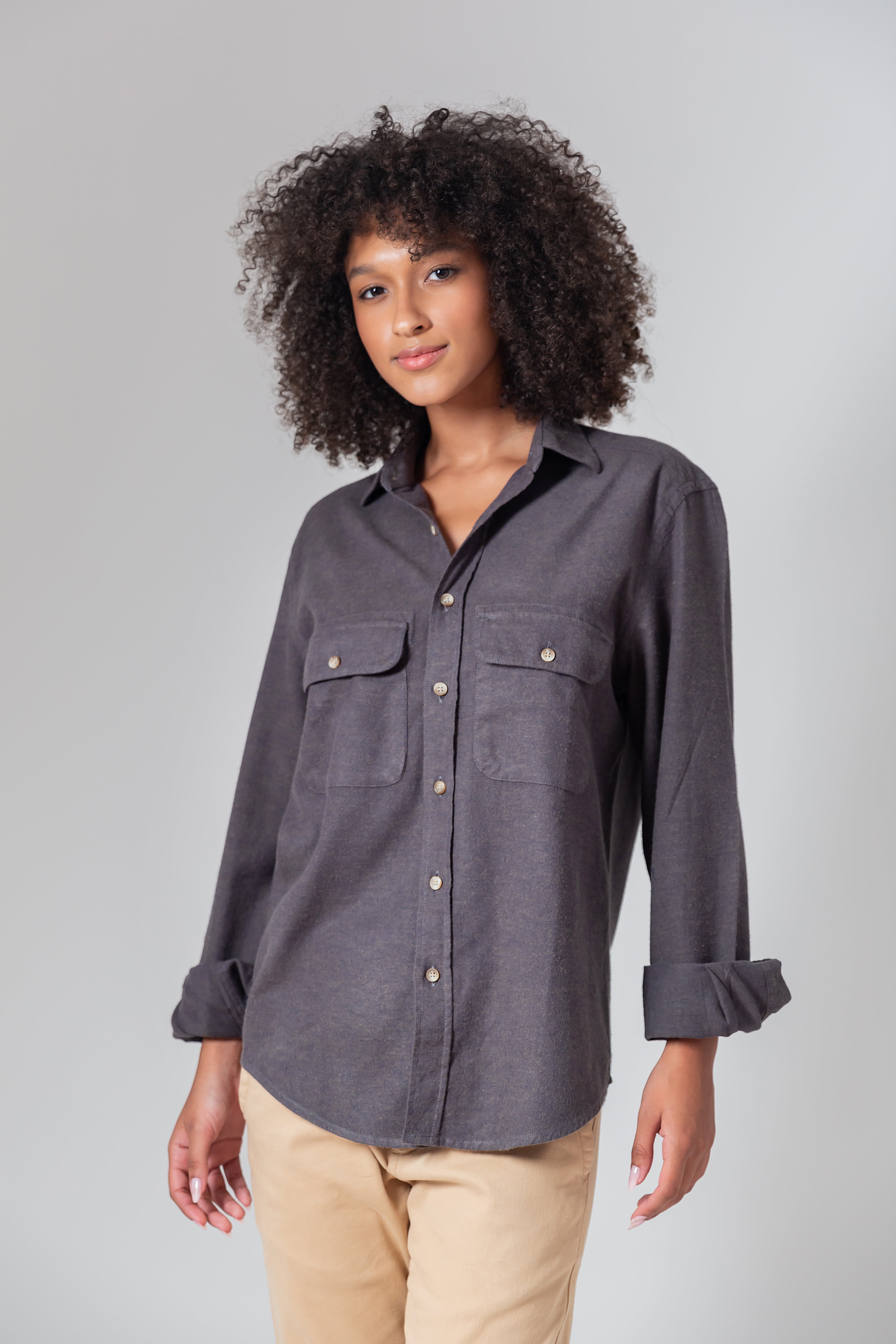 Camisa Flanela Chumbo ML
