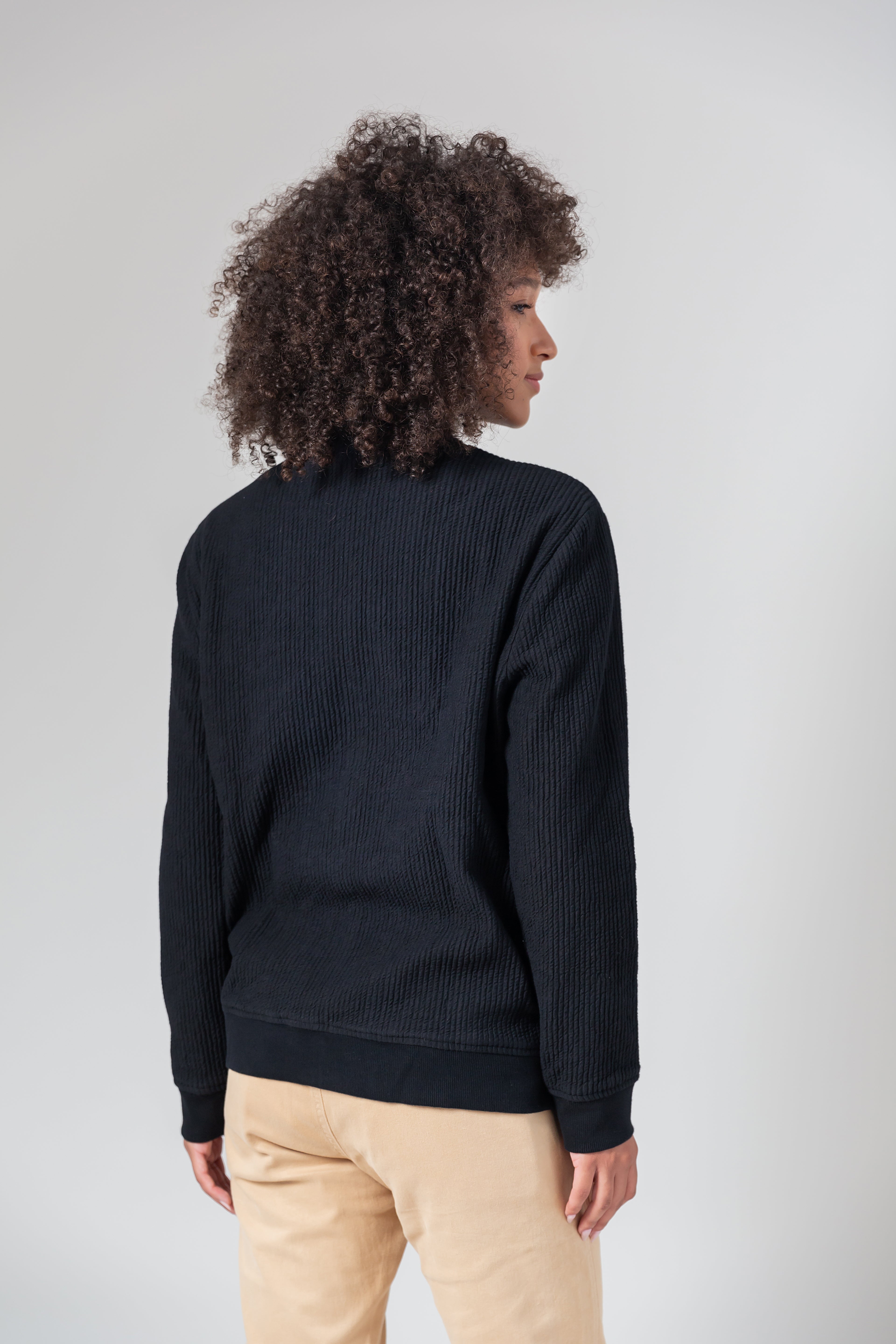 Blusa Malha Mauá com Ziper Preta