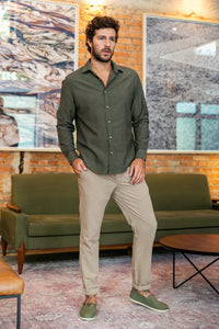 Camisa Algodão Cerrado Verde ML