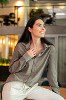 Camisa Algodão Cerrado Café ML