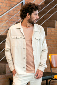 Overshirt Linho Viscose Cru