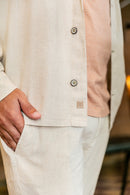 Overshirt Linho Viscose Cru
