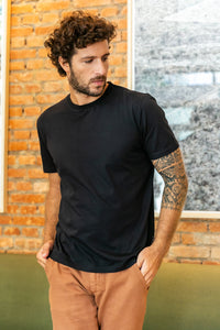 Camiseta Malha Pima Preta