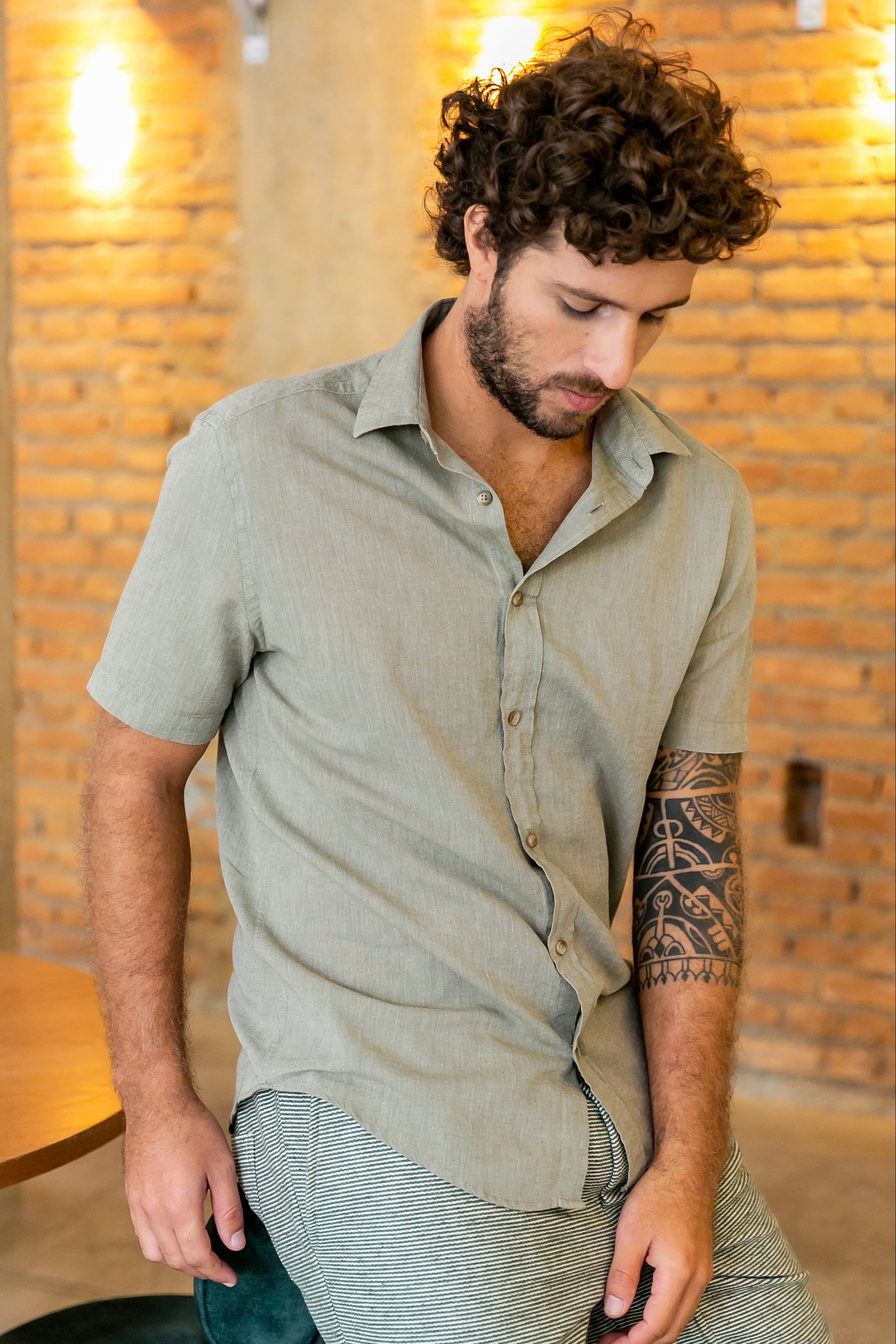 Camisa Algodão Diferenciado Frevo Verde MC