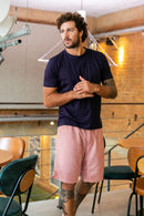 Bermuda Moletom Fibras Diversas Ferrugem