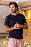 Camiseta Malha Pima Azul Marinho