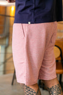 Bermuda Moletom Fibras Diversas Ferrugem