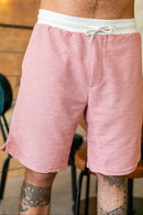 Bermuda Moletom Fibras Diversas Ferrugem