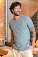 Camiseta Listrada Algodão Reciclado Verde