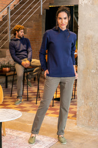 Calça Linho Algodão Viscose Verde Militar