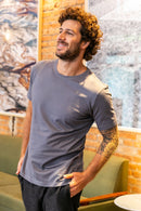 Camiseta Malha Pima Cinza