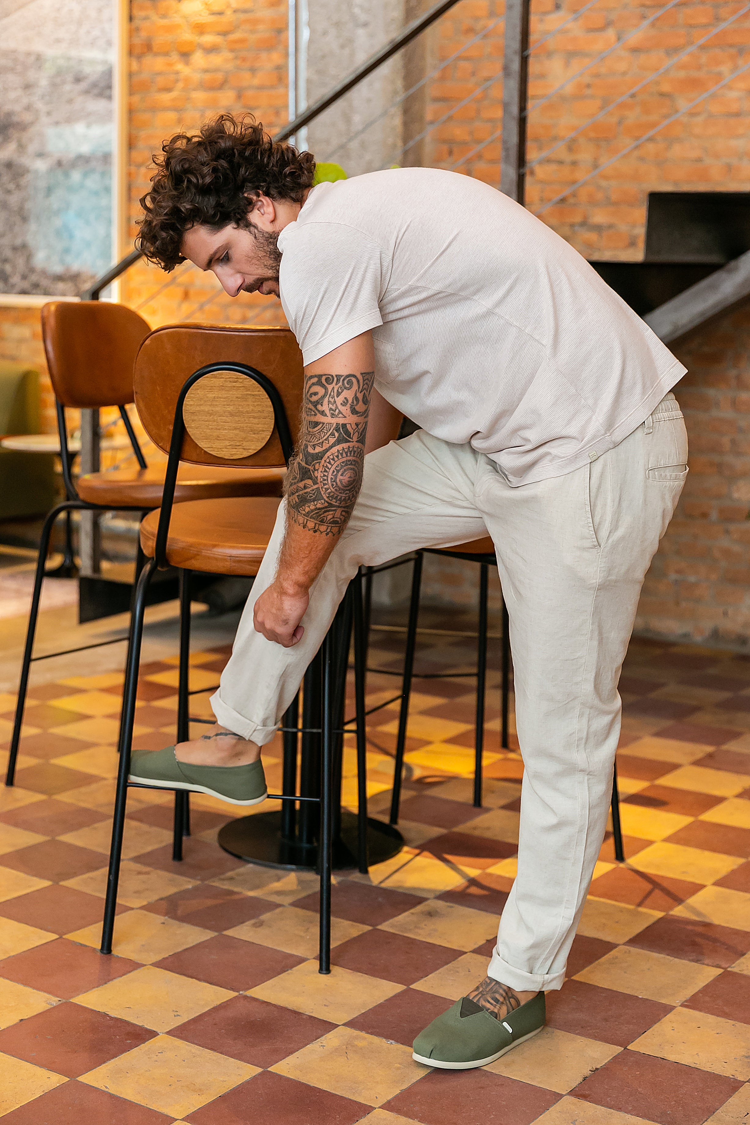 Calça Linho Viscose Cru