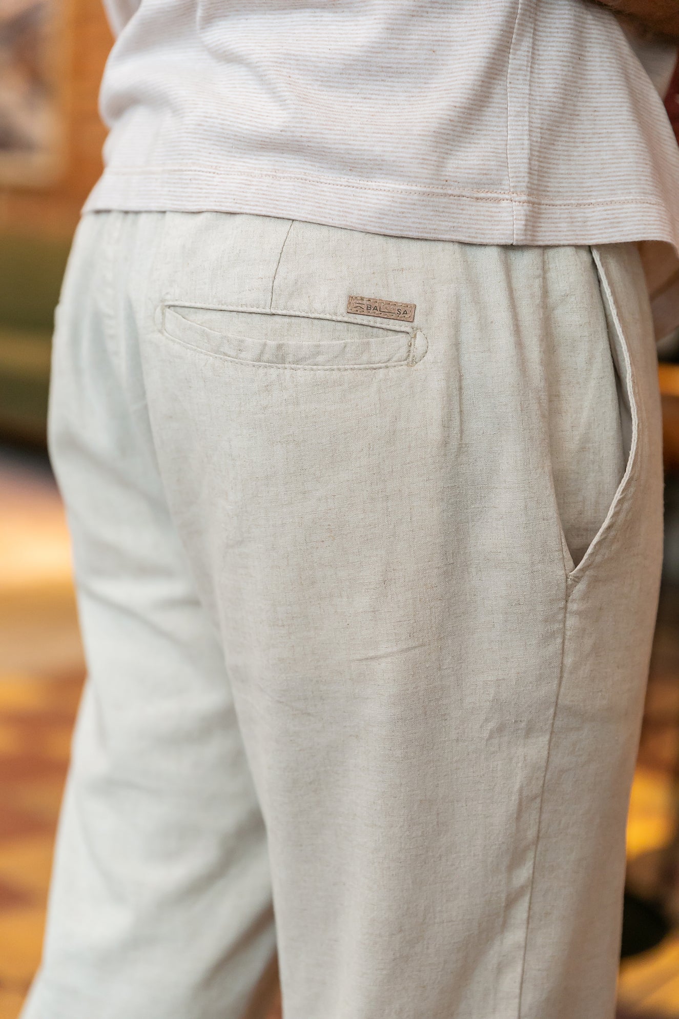 Calça Linho Viscose Cru