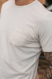 Camiseta Listrada Algodão Reciclado Natural