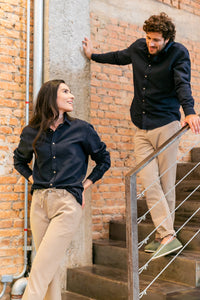 Calça Linho Algodão Viscose Palha