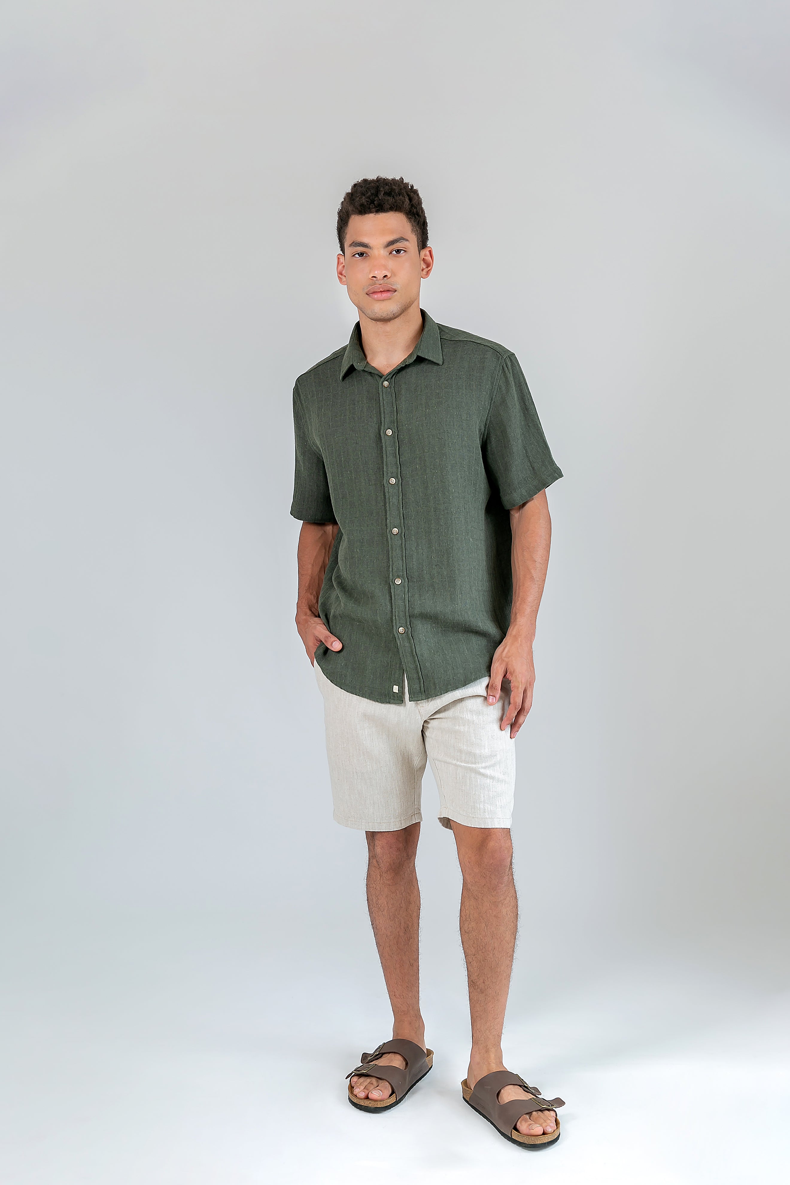 Camisa Varanasi Verde MC