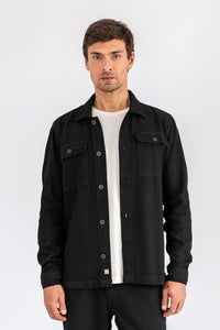 Overshirt Algodão Cane Preta