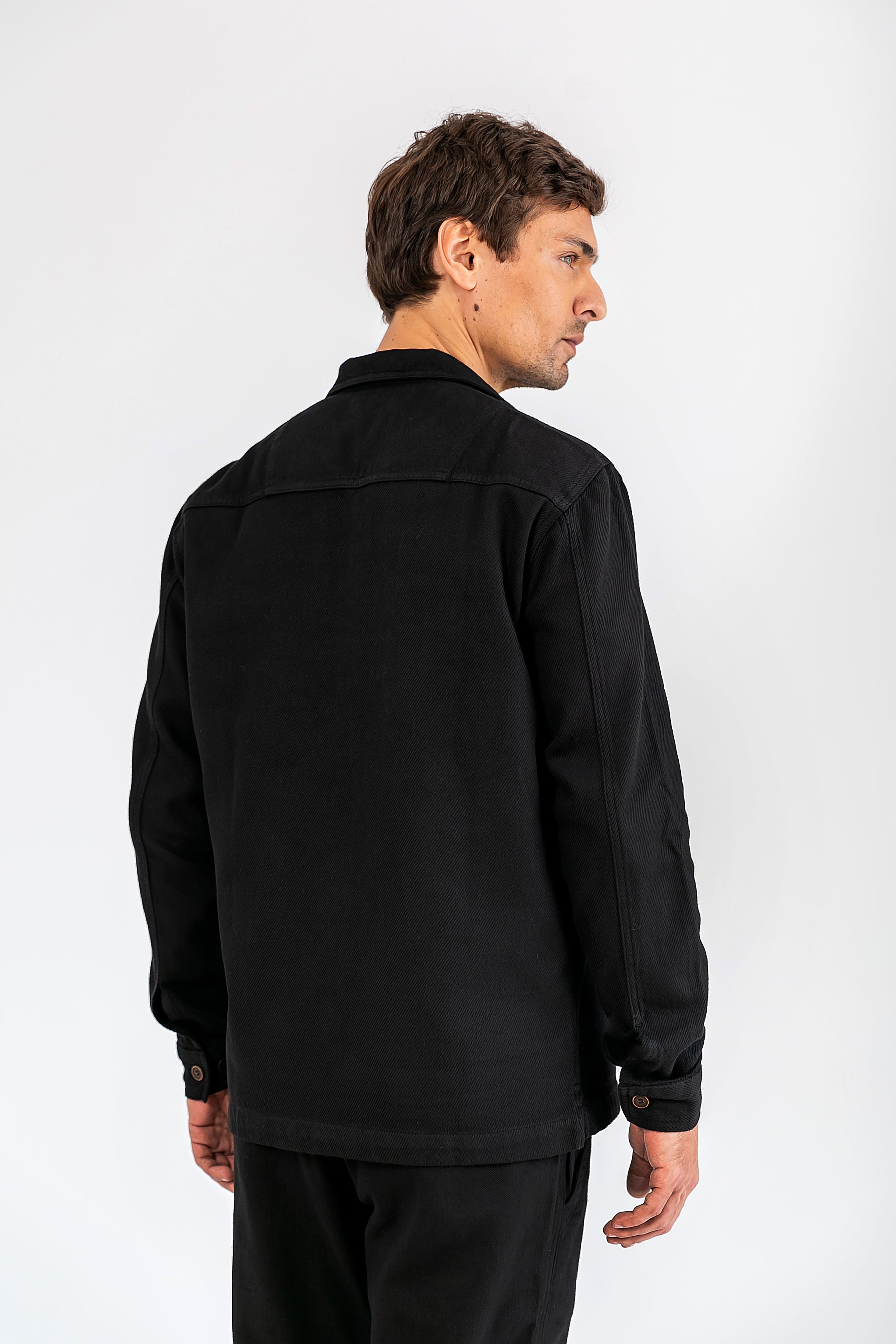 Overshirt Algodão Cane Preta