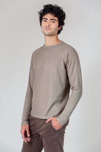 Blusa Rios Manga Longa Caqui