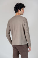 Blusa Rios Manga Longa Caqui