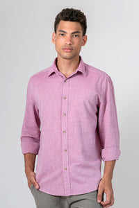 Camisa Algodão Mescla Bordô ML