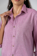 Camisa Algodão Mescla Bordô ML