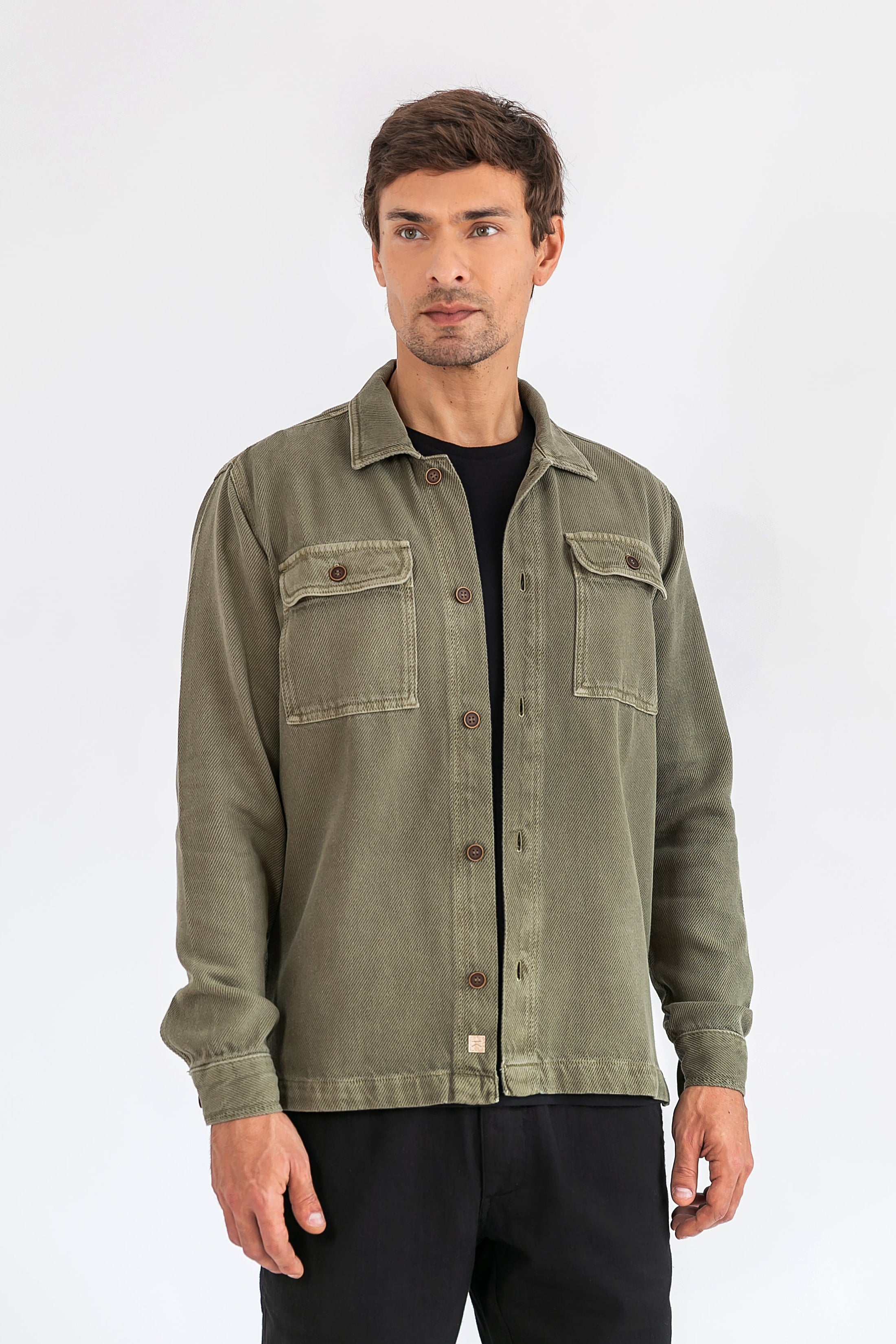 Overshirt Algodão Cane Verde