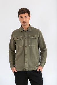 Overshirt Algodão Cane Verde