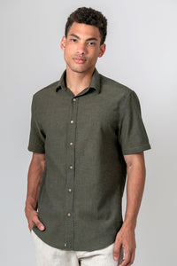 Camisa  Algodão Cerrado Verde MC